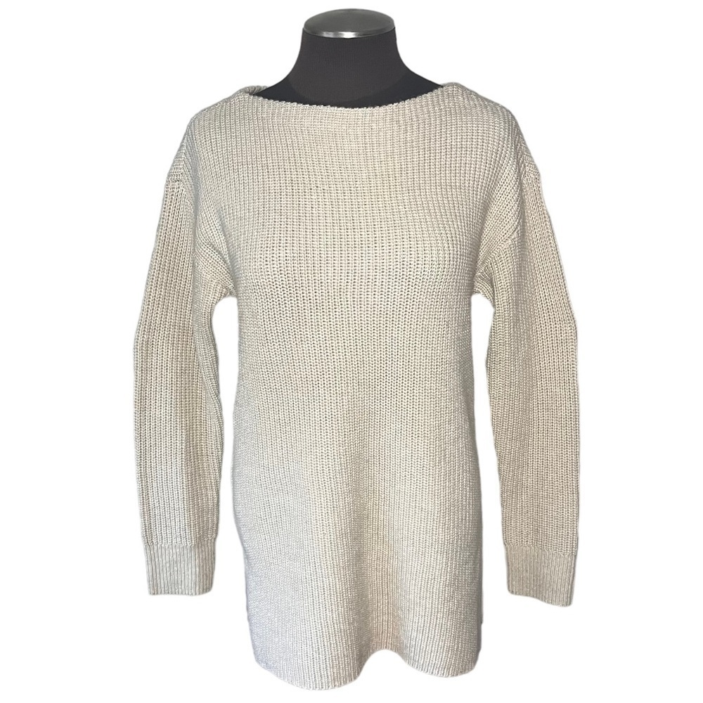 Loft Women's Cozy Knit Cream Crewneck Pullover Longsleeve Sweater Sz XS